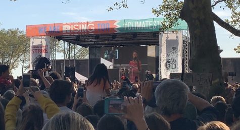 “Greta! Greta!” chants the crowd, as millions of students and adults rise to their feet to see the 16 year old activist Greta Thunberg. 