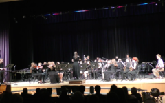 The Rhinebeck High School Spring Concert. The Rhinebeck High School Band (left) and the Rhinebeck High School Chorus (right).