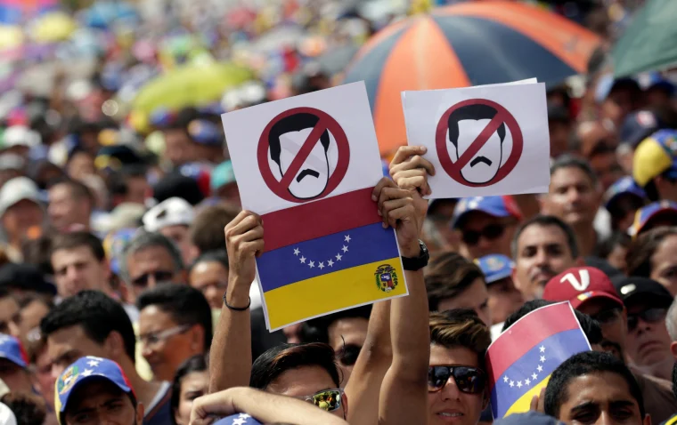 Anti-Government protests in Caracas, Venezuela, 2016, NBC News